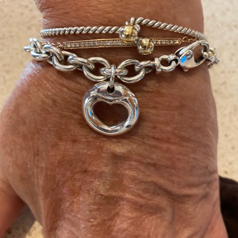 Movado Sterling Silver heart bracelet